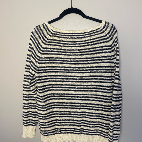 Steven Alan Navy and Cream Striped Sweater - Picture 4 of 4